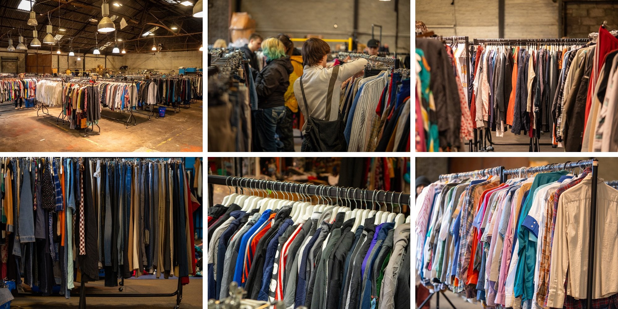 The last Y2K Kilo Sale: the room, the rails, the shoppers